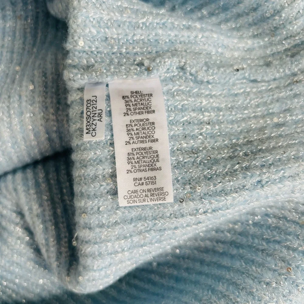 Calvin Klein Light Blue Knit Sweater L - Picture 7 of 7
